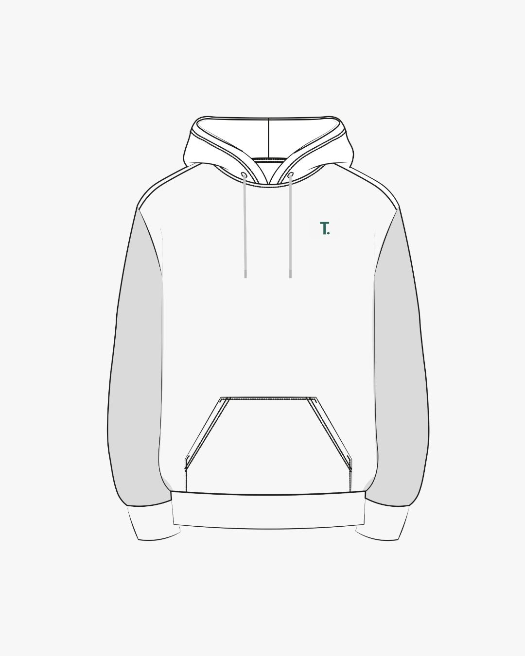 ZWEIFÄRBIGER UNISEX HOODIE-280g