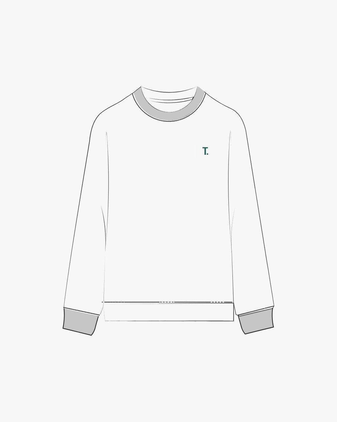ZWEIFÄRBIGER UNISEXPULLOVER-280g