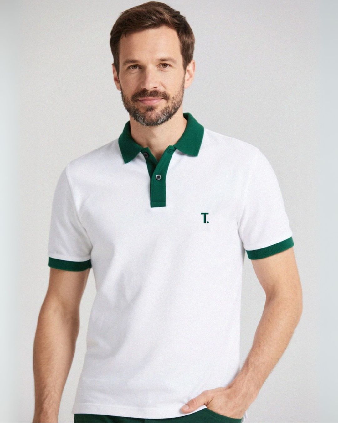 ZWEIFÄRBIGES HERREN POLO- 220g